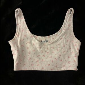 John Galt/Brandy Melville floral crop top